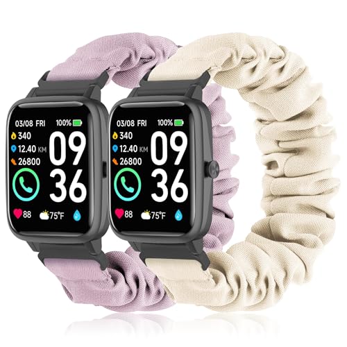 Sunnyson 22mm�o���h Veryfit IDW13/IDW16/IDW19/IDW26/IDW28�X�}�[�g�E�H�b�`�p �L�k���t�@�u���b�N�V���X�g���b�v Fitvii H57/H56/Fitpolo/Toobur id208 Plus�p ���f�B�[�X