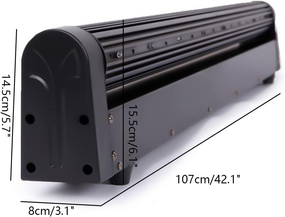 2 PCS Wash Light Bar 8x10W LED Light Bar, 124W RGBW Stage Light Moving Head Beam Light Dance Floor Lights 8 Pixels Strobe Lights for Halloween, Wedding, Party, DJ