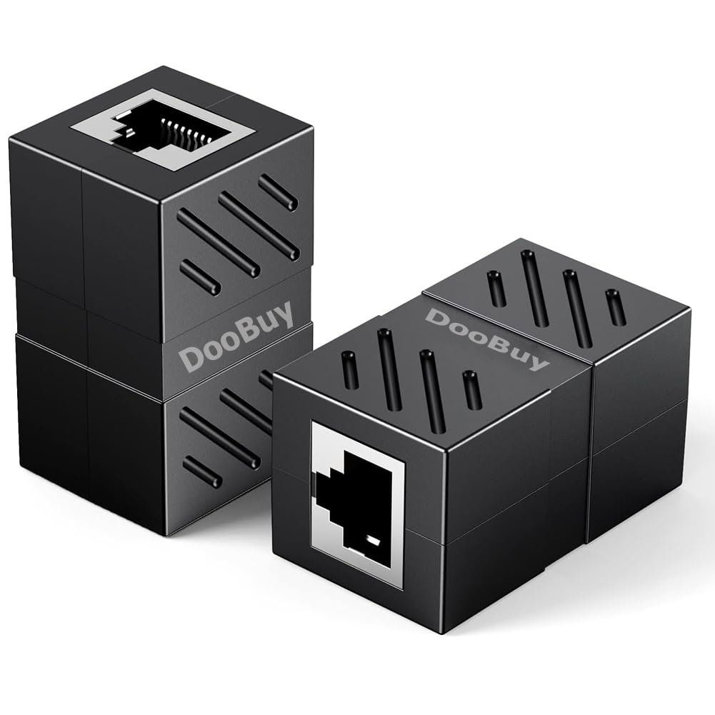 DooBuy RJ45 Coupler 2 Pack in-Line Coupler Female to Female Ethernet Coupler for Cat7/ Cat6/ Cat5/ Cat5e Ethernet Cable Extender Adapter (Black) (B0CRHDP612) Amazon Price History, Amazon Price Tracker