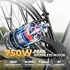 WINDHORSE 26 Electric Bike for Adults 20MPH & 30-50 Miles Range, Shimano 7-Speed, 468WH Removable Battery Commuter Ebike with 750W Peak Motor, Front Suspension, Rear Rack, Fenders, UL2849 Certified
