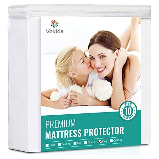 Vekkia King Size Premium Breathable Waterproof Mattress Protector - Machine Washable