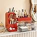 Red Makeup Organizer with Drawers for Vanity, Spacious Cosmetic Display Case, Perfect Storage Solution for Your Beauty Essential