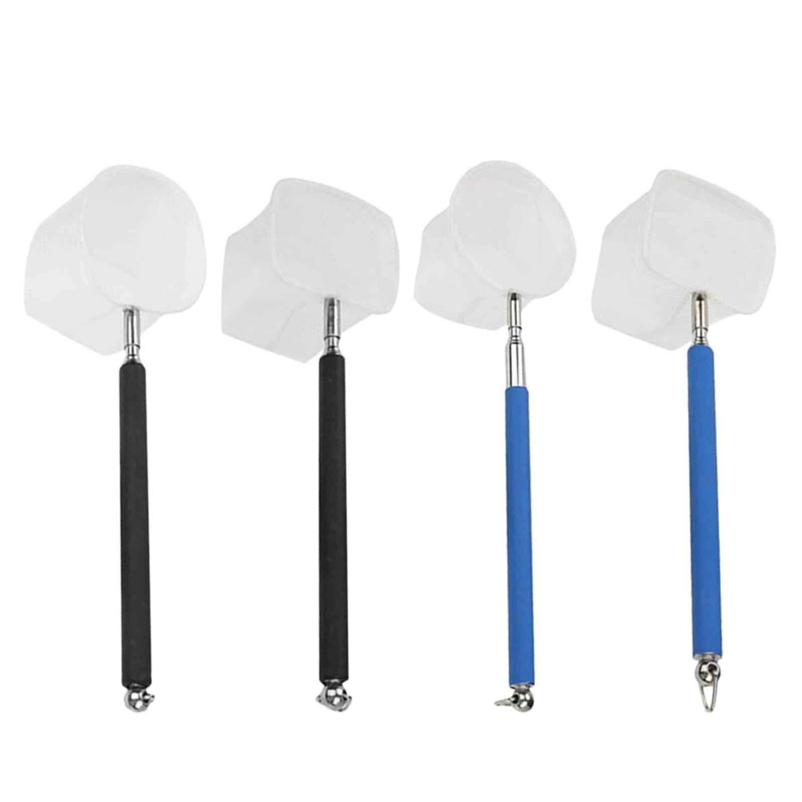 Filet aquarium télescopique Mikikit en acier inoxydable pour crevettes et poissons (4 pièces)