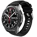 Produktbild TiMOVO Armband Kompatibel mit Samsung Gear S3 Frontier/Galaxy Watch 3 45mm/Galaxy Watch 46mm, Silikon Uhrenarmband Erstatzband mit Schließe für Huawei Watch GT2 Pro/GT 2e/GT 46mm/Fenix 5, Schwarz