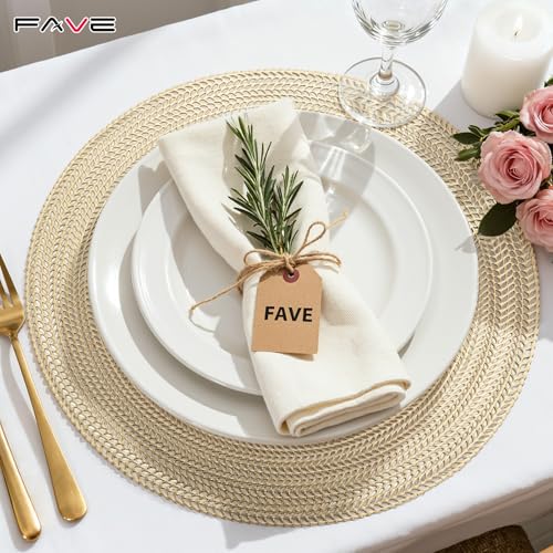 Set de table rond doré pour protéger et décorer sans effort - 3