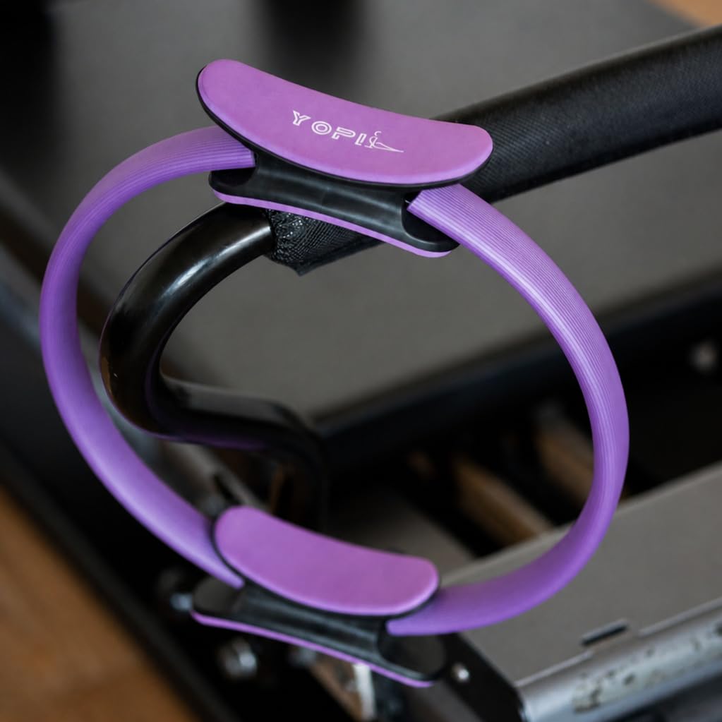 Anello per pilates, cerchio fitness da donna, attrezzatura per pilates per allenamenti a casa, esercizi interni coscia, tonico per braccia, gambe e braccia, anello per esercizi Magic Circle con