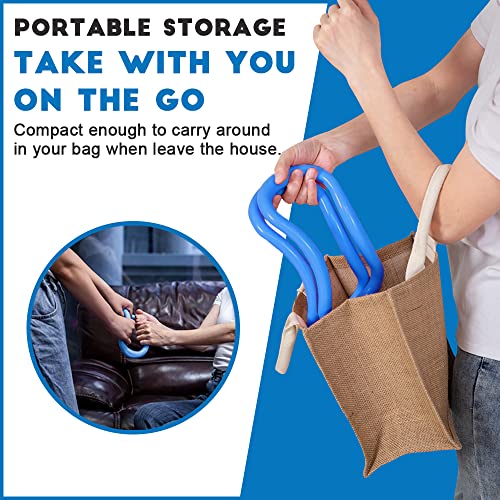 2 Pack Universal Transfer Standing Loops, Lift Assist Mobility Aid Handle, Non-Slip Grip, Safety Grab Bar For Senior, Elderly, Disabled, Caregivers And Patients (Blue) #TOP5