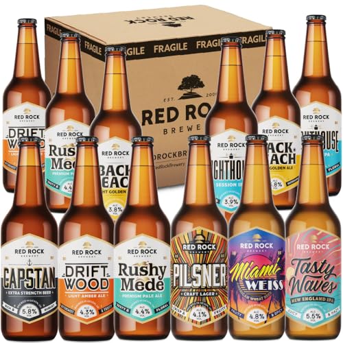 British Craft Ale Taster Pack - Case of 12x 500ml English Beer Selection Bundle (Mix)