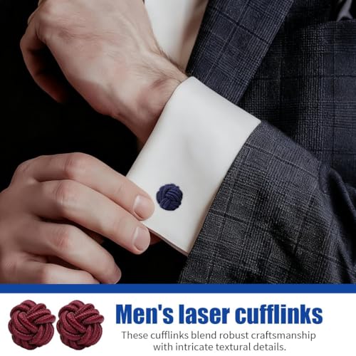 TEOZBLU 5 Paare Manschettenknöpfe Herren Damen, Cufflinks For Men, Knoten Seidenknoten Manschettenknöpfe Für Hemd/Kleid, Mehrweg, Für Herren Père Fils Valentinstag Unternehmen Fête Des Pères
