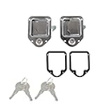 SEBLAFF 2 Stainless Toolbox RV Handle Latch Stainless Steel Tool Box Latch Paddle Lock for Trailer Door RV Camper Truck Bed Toolboxes 4-3/8 Inches x 3-1/4
