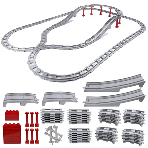 Materiale sicuro: questo set di binari per treni City è realizzato in materiale ABS di alta qualità, sicuro, non tossico, durevole e robusto e consente al bambino di giocare in modo sicuro e divertente. Il design semplice e pratico è facile da montare e versatile. I bambini possono facilmente manovrare e controllare i binari, sperimentando così un divertimento senza fine