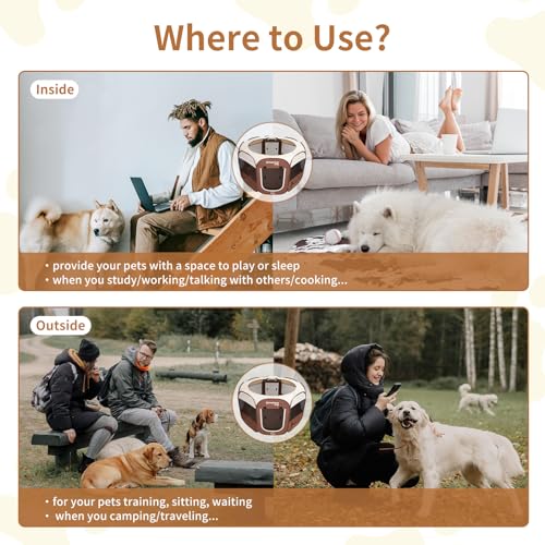 KingCamp Cercadinho para cães, barraca dobrável para cães, cercadinho para animais de estimação e ce