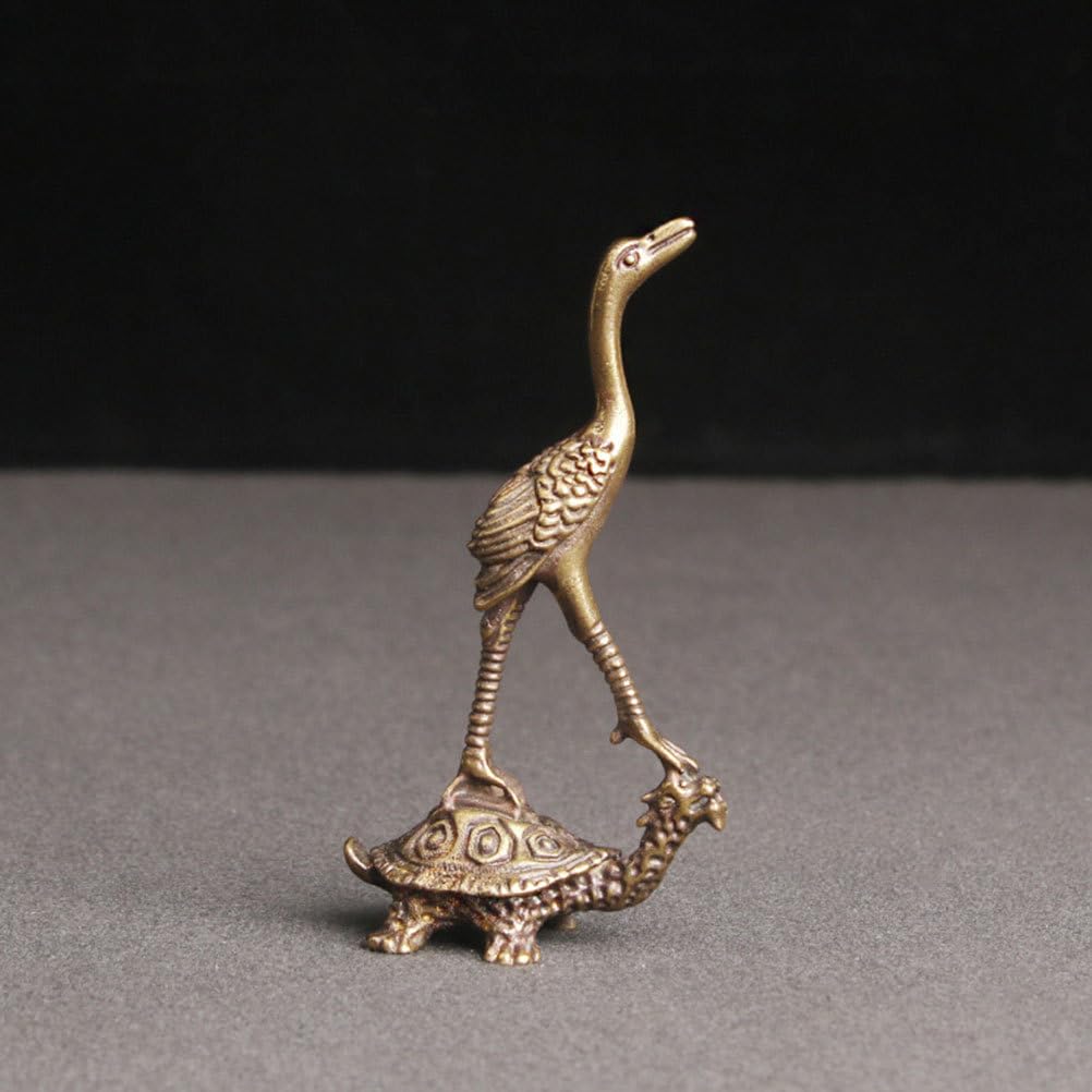 Amazon.com: FOMIYES Brass Crane Turtle Ornament Retro Tortoise