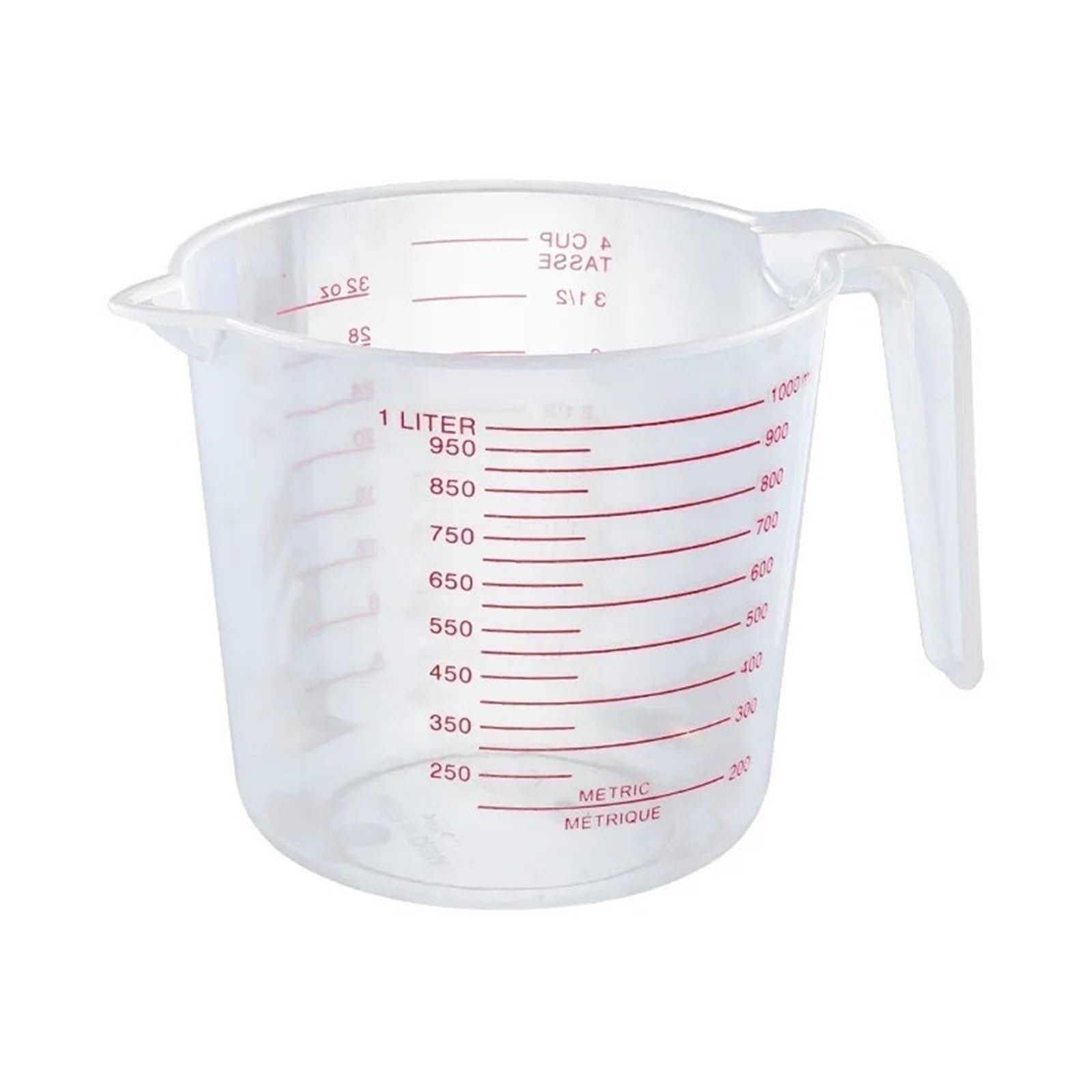 5pcs 250/500/1000ML Cup Silicone Measuring Cups And Spoons Plastic Jug Digital Kitchen Scale Baking Tools Timer Accessories Für Labor Küche(1000ml)