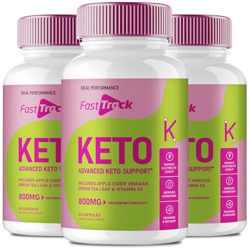 Fast Track Keto Capsules, Fasttrack Advanced Formula Supplement Pills - Maximum Strength, Fast Track Health and Wellness Capsules, All Natural Keto Pills, Fasttrack Keto Reviews (3 Pack)