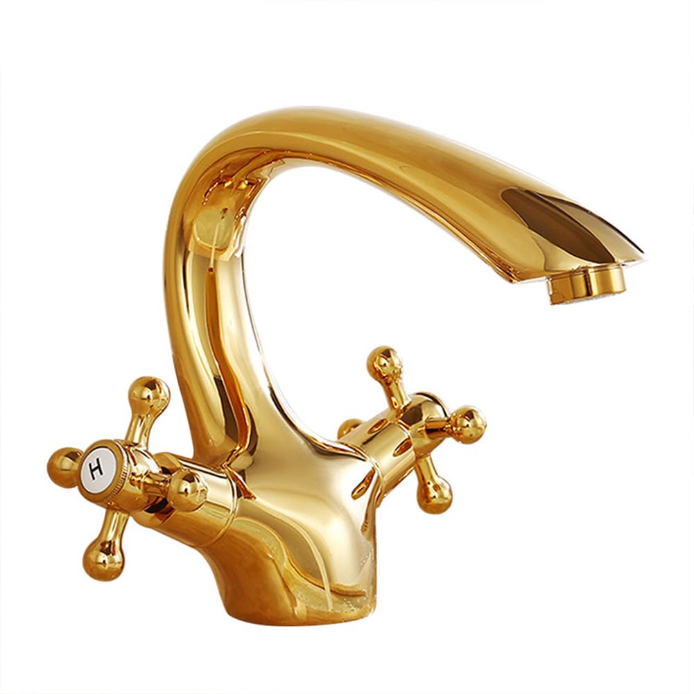 Mitigeur de lavabo double levier en laiton pour rénover une maison de campagne