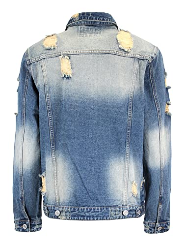 Image of VICTORIOUS Men's Distressed Denim Jacket