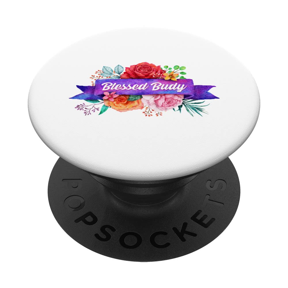 Women's Budy For Women Grandma with Watercolor Roses PopSockets Swappable PopGrip