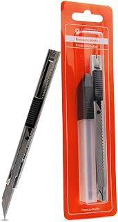 Luxshield Stainless Steel Knife with 10 Ultra Solid 9 mm 30° Blade - Foil, Architect, Automotive, Foil Knife