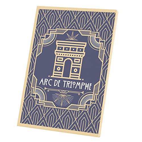 Tableau Arc de Triomphe Paris pour habiller un mur vide : toile déco moderne 40x56cm