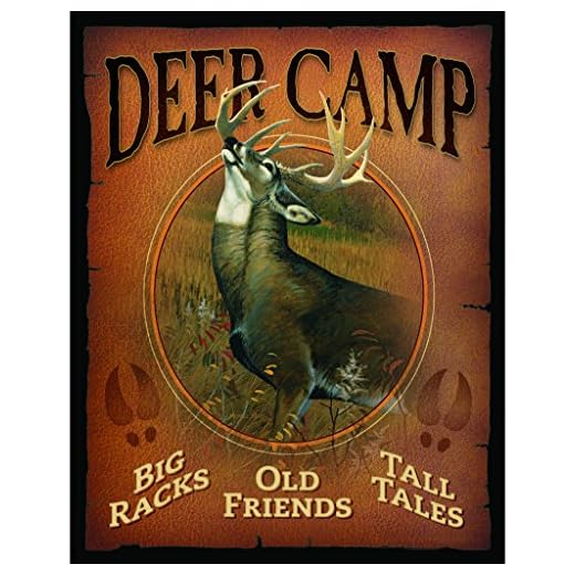 Wild Wings Deer Camp Tin Sign