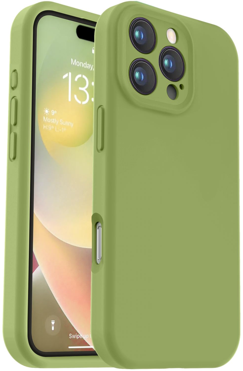 Photo 1 of Vooii Compatible with iPhone 16 Pro Case, Liquid Silicone Upgrade [Camera Protection] [Soft Anti-Scratch Microfiber Lining] Shockproof Phone Case for iPhone 16 Pro 6.3 inch - Cedar Green