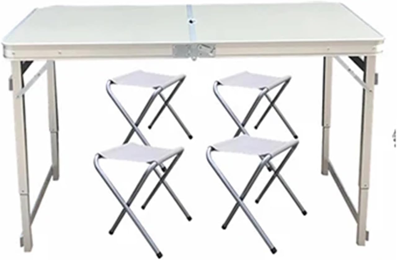 Outdoor Folding Table Chair Camping Aluminium Alloy Picnic Table Ultra-Light Folding Table Desk Fit for(Gray)
