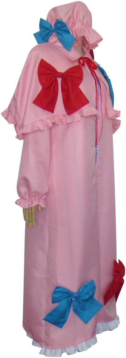 Pink Coat with Cape White Stripe Dress and Hat