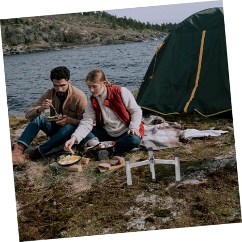 Support de cuisson pour feu de camp en acier inoxydable stable Ciieeo - 6