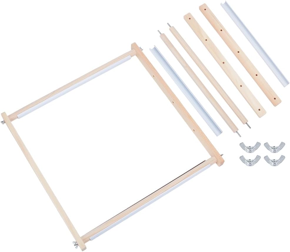 FREEBLOSS Wood Tapestry Scroll Embroidery Frame Cross Stitch Frame Wood Scroll Frame Quilting Frame Needlepoint Frame Scroll Frame for Cross Stitch Needlepoint Sewing Embroidery