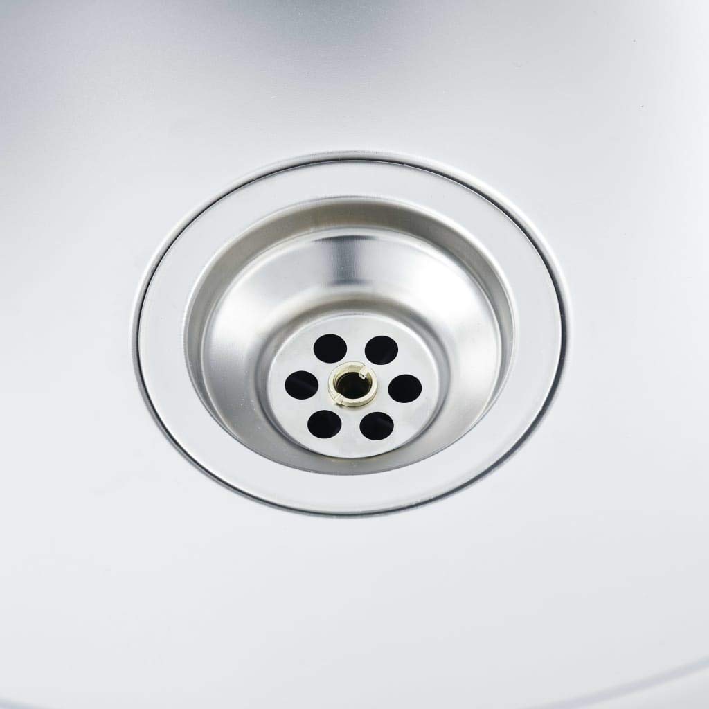 Fregadero de cocina de acero inoxidable con doble fregadero 71,5 x 44 cm, empotrable y bajo encimera con escurridor, incluye desagüe y colador, compatible con fregadero y lavabo para cocina