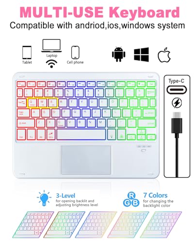 Mepadkey Universal Touchpad Keyboard Case For 9.7,10.1,10.2 Inch,10.5 Inch,10.9 Inch,11 Inch Tablet thumb #1