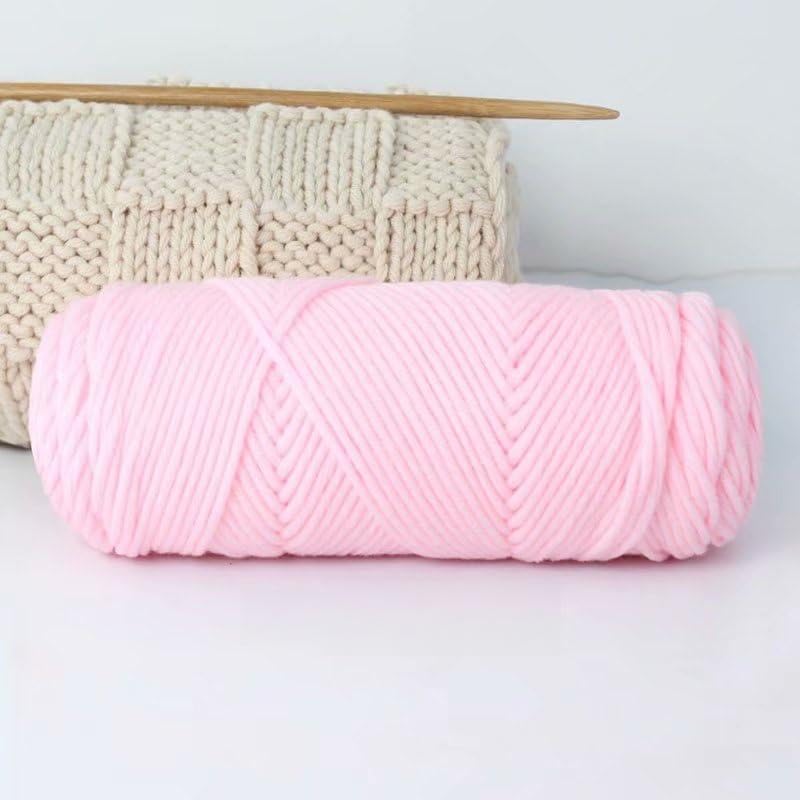 Hilo de lana para proyectos de tejer y ganchillo, hilo teñido a mano de primera calidad, hilo de lana suave y duradero, hilo de ciudad natal, hilo de peso de 500 g, rosa A