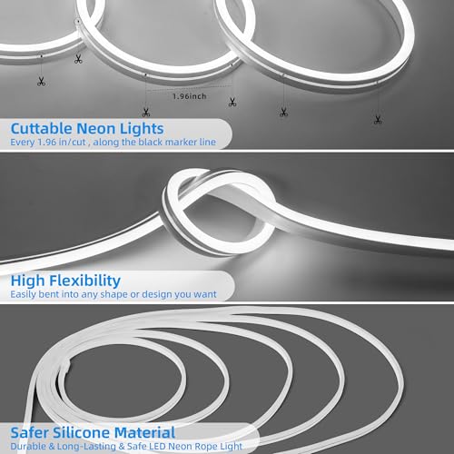 Tira de LED Neon Flexible 10 m Blanco Frío Dimable miniatura 7