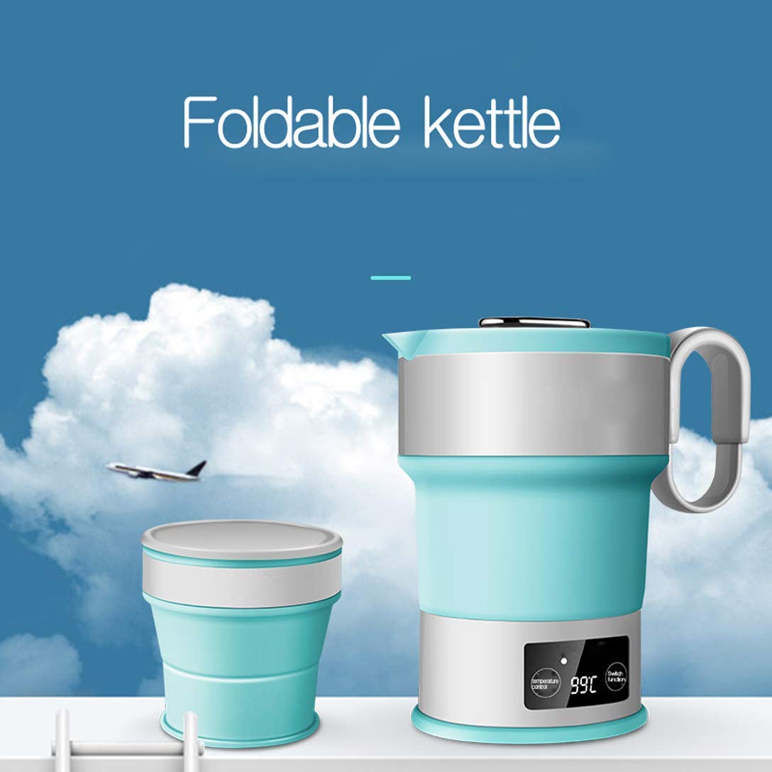 Bouilloire électrique Pliante, Bouilloire en Silicone Pliable portative Bouillie d'eau Bouilloire Bouilloire en Plein Air Camping Voyage Bouilloire Pliable Facile Pratique De Stockage