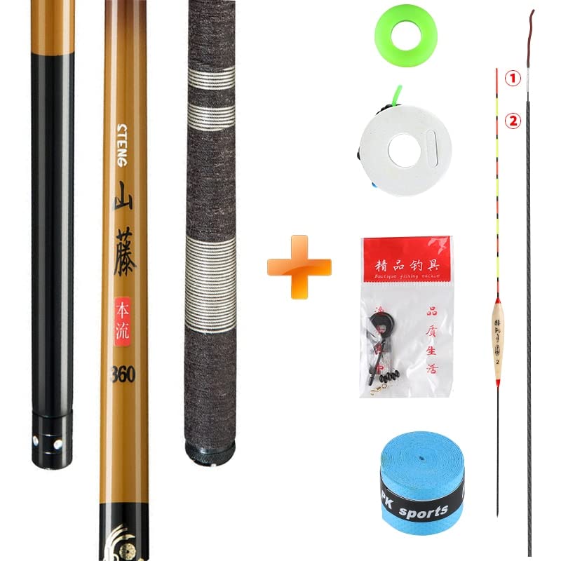 CañAs De Pescar Estilo Super Light Hard 98% Fibra de Carbono Corriente de Pesca a Mano Pole de Pesca telescópica for Pesca de Carpa 2.7m-10m CañA De Pescar