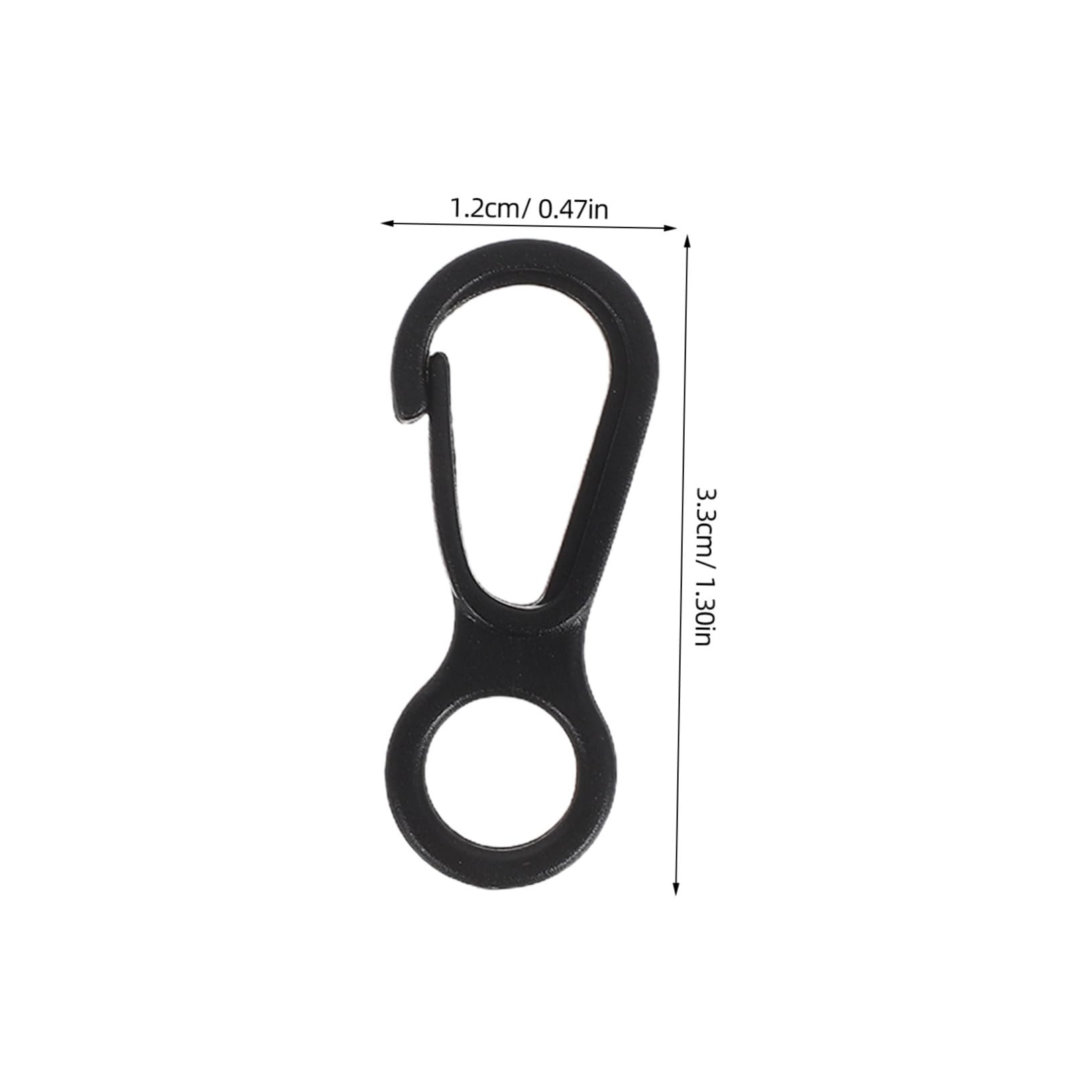 Mini Mousquetons en Plastique De 8, Lot de 50 Crochets Multifonctions, Fixation Rapide Et Résistance Aux Intempéries, Accessoires Compacts pour Camping Et Randonnée en Plein Air
