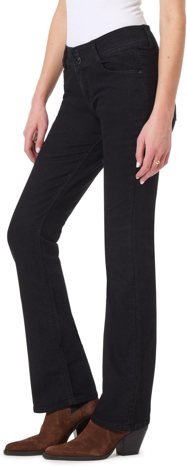 Luscious Curvy Bootcut Jeans for Women, Mid-Rise Insta Stretch Denim, Size-Inclusive Juniors Jeans