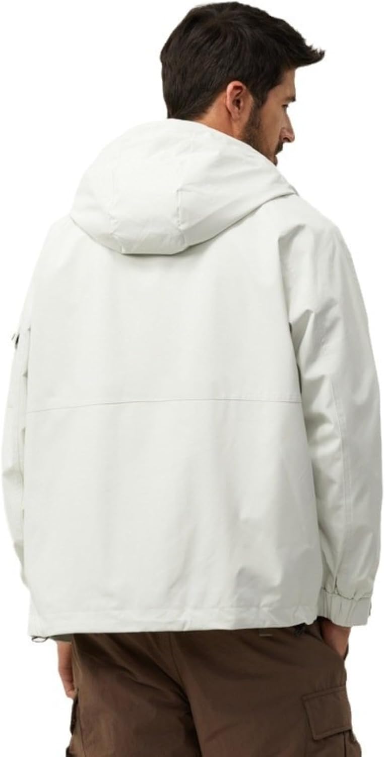 Windbreaker for Autumn and Winter, Loose Hooded Outerwear for Men, Mountaineering Jacket