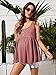 MakeMeChic Women's Maternity Tank Top Casual Solid Sleeveless Peplum Top Dusty Pink M