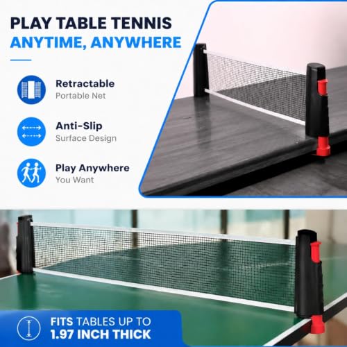jtum Filet ping Pong Noir Extensible pour Table de Tennis – vue 5