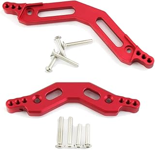 Alloy Front and Rear Shock Tower for ARRMA Granite Senton Big Rock Typhon Vorteks 3S Mega 550 Outcast Kraton 4S Upgrade Parts (Red)