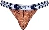 Mens Underwear - Jockstrap for Men - POW Jockstrap Grizzly Bear - Brown 1x