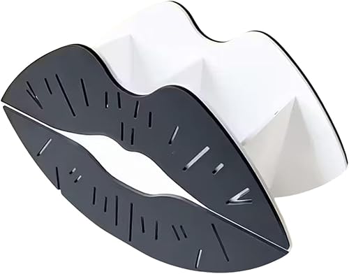 Miniatura 7 de Acrylic Lip Shape Makeup Brush Holder Make up Brushes Case Cosmetic Storage Display Holder, Black