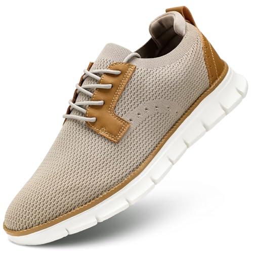 ZdisQ Mens Casual Oxfords Shoes Mesh Fashion Walking Dress Sneakers Work Lightweight Breathable