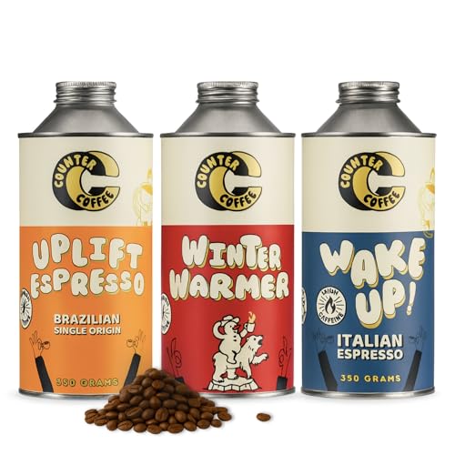 Counter Coffee Beans Coffee Gift Set 3 x 350g of Our Best Sellers | Whole Bean | Great For Christmas Gifting | Perfect for Lattes & Bean-to-Cup | Freshly Roasted To order