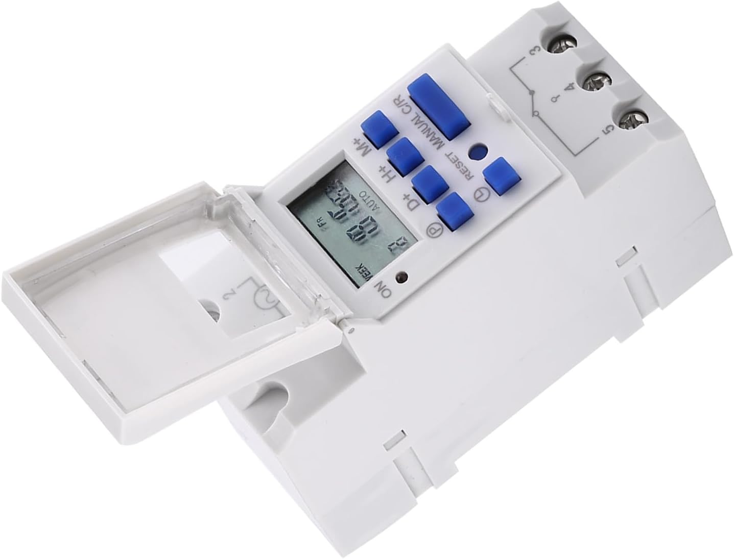 6PCS 7 Day Programmable Timer Relay Digital Timer Switch Heavy Duty THC15A 16 On 8 Off for Controlling Street Lamps Neon Lamps Production Equipment, DIN Rail 24V