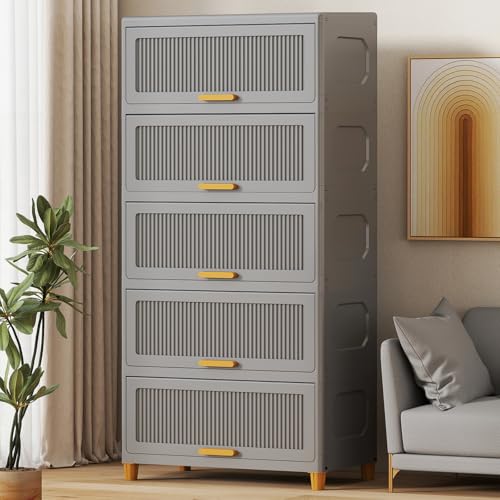 Fejrpkn 5 Tier Stackable Storage Bins with Lids, Storage Cabinet by Fejrpkn - Used condition - US$93.72