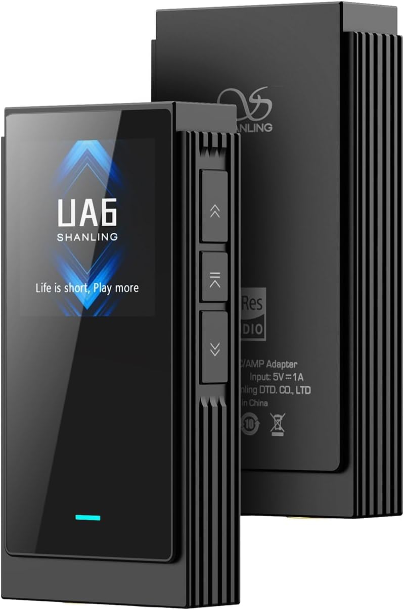 SHANLING UA6 Headphone Amplifier, Portable USB DAC Amp, CS43131x4 DAC, 768kHz/32bit DSD512, 1.3IN Display, for Android/iOS/Mac/Windows, 3.5/4.4mm/SPDIF Output, up to 361mW@32Ω Output (Black)-image-35