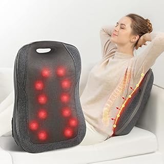Comfier Poduszka do masażu, Shiatsu masażer pleców z ogrzewaniem, przenośne urządzenie do masażu, idealny prezent dla kobiet/mężczyzn, masażer na krzesło do biura i relaksu